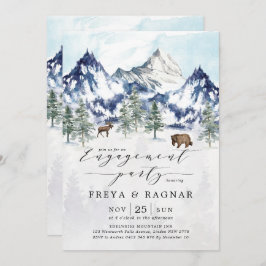 Invitación Misty Mountain Forest Adventure Engagement Party