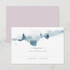 Invitación Misty Mountains Wedding Respuesta RSVP