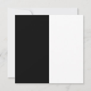 Invitación mitad blanca mitad negra, mitad negra mitad blanca