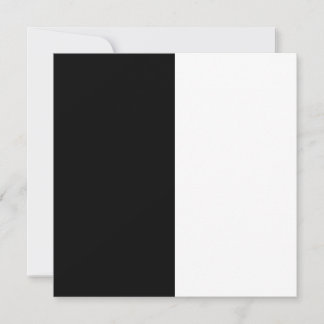 Invitación mitad blanca mitad negra, mitad negra mitad blanca