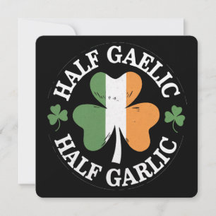 Invitación Mitad gaélico mitad ajo irlandés italiano St. Patr