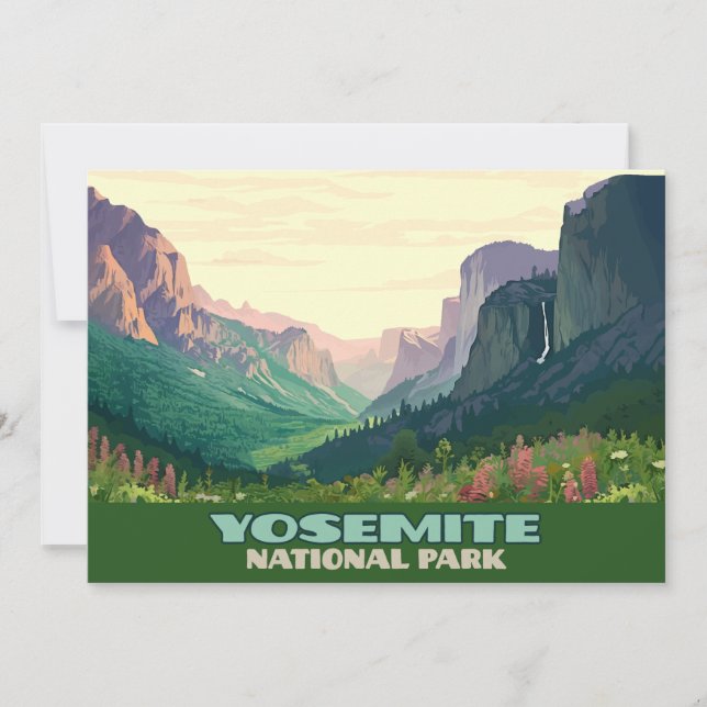 Invitación Mitad hogar del Parque Nacional Yosemite (Anverso)