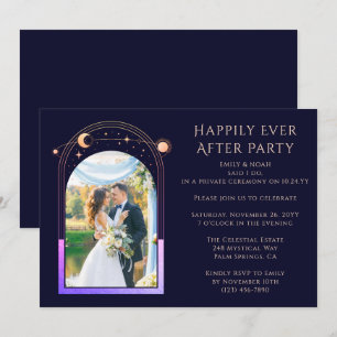 Invitación Mítico Feliz Desde La Recepción De La Boda