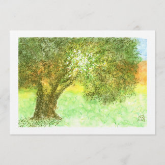 Invitación Mitzvah Bat/Bar Aleph Tree de Verano