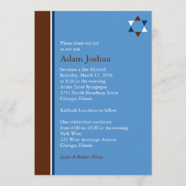 Invitación Mitzvah del bar de la estrella moderna