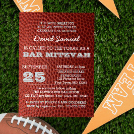 Invitación Mitzvah del Football Silver Bar