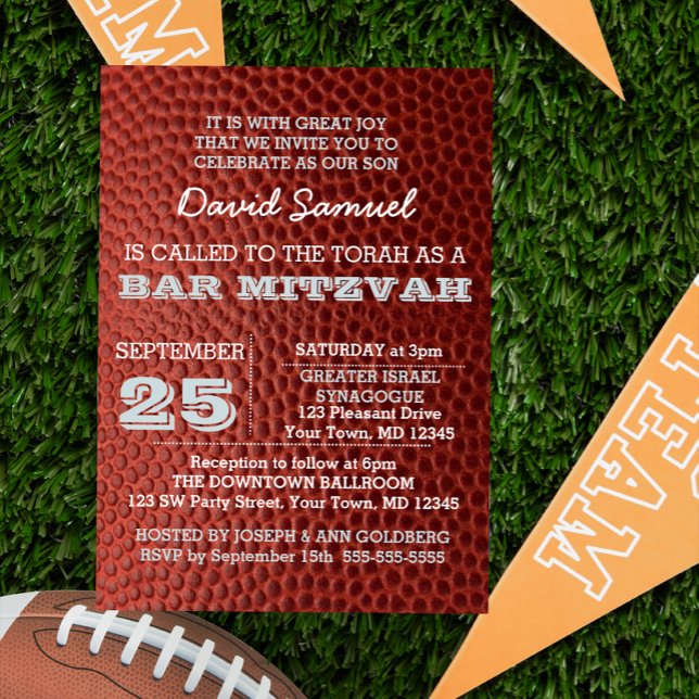 Invitación Mitzvah del Football Silver Bar (Subido por el creador)