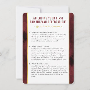 Invitación MITZVAH información sobre el servicio preguntas ma