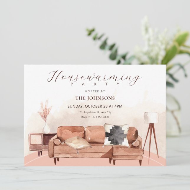 Invitación Mobiliario interior de casa (Anverso de pie)