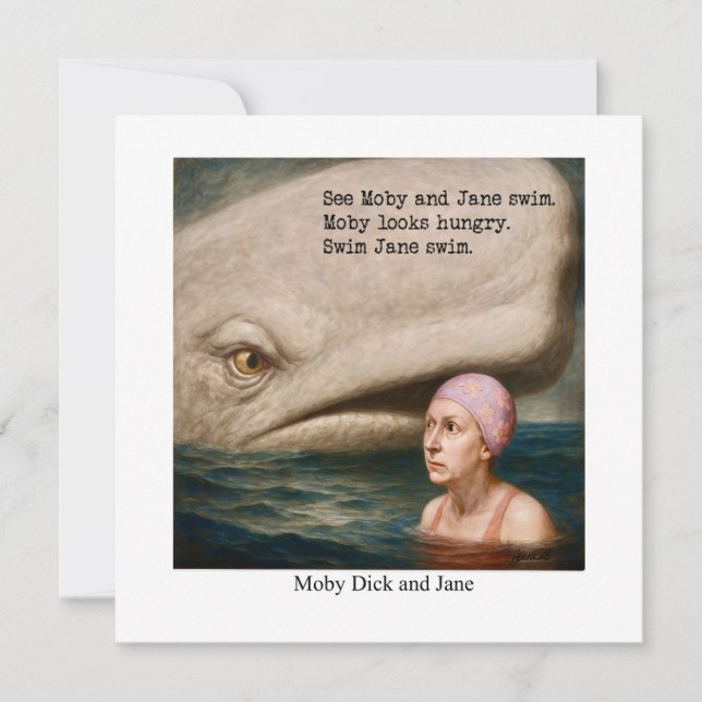 Invitación Moby Dick y Jane (Anverso)