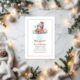 Invitación Mocha Mousse "¡Bebé, hace frío afuera!" Baby Showe