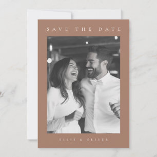 Invitación Mocha Mousse Boho Foto Salven la fecha