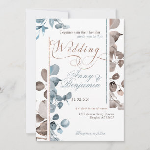 Invitación Mocha Mousse Botanical 02