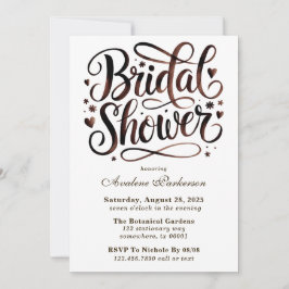 Invitación Mocha Mousse Paint Calligraphy Brunch & Bubbly