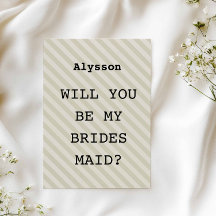 Mocha Stripe "¿Serás Mi Novia?" Propuesta