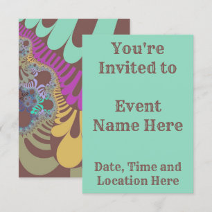 Invitación Mod arcoiris marrón