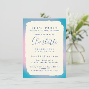 Invitación Mod Fiesta de Graduación Colorida y Divertida con
