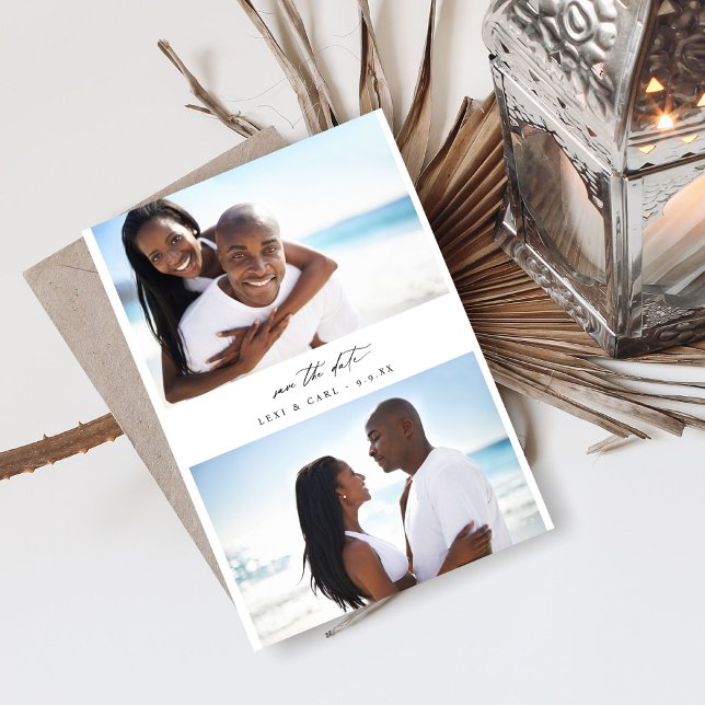 Invitación MOD H Duo Photo Save the Date (Subido por el creador)