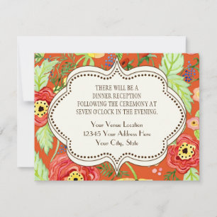 Invitación Mod Modern Floral Ranunculus Corchete Rosa de hoja