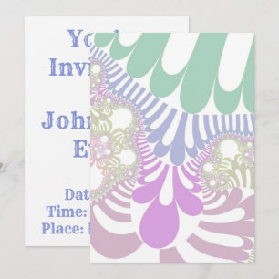 Invitación Mod Pastel Arcoíris