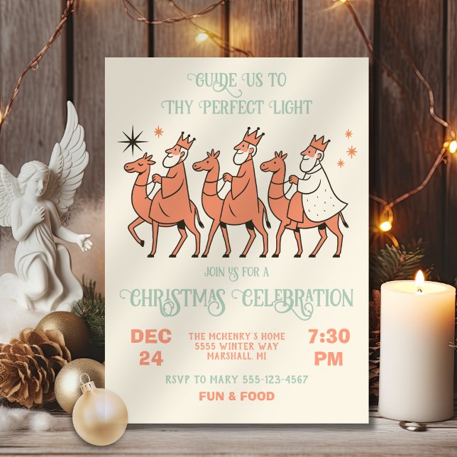 Invitación Mod Religious 3 Kings Wise men Christmas (Subido por el creador)