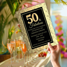 Moda 50 y fabulosa fiesta de cumpleaños de oro