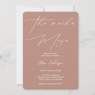 Invitación Moda acogedora La Ducha De Novias Mocha Muse