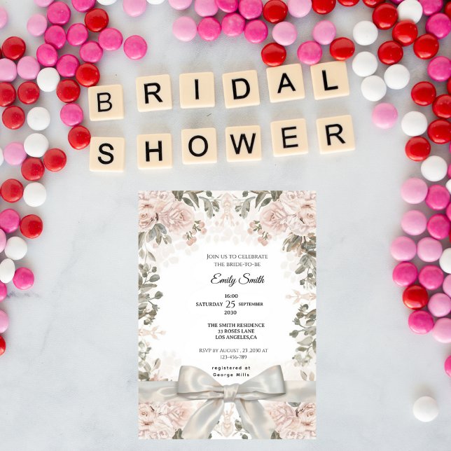 Invitación Moda acuarela Floral y elegante ducha de novias de (Subido por el creador)