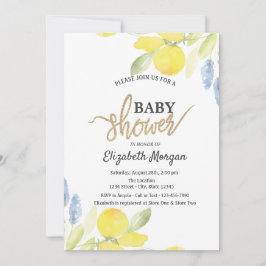 Invitación Moda acuarela Lemons Baby Shower