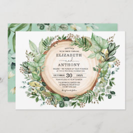 Invitación Moda Acuarela Verdor Boda Forestal Botánico