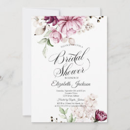 Invitación Moda acuática Flores violetas Ducha de novia