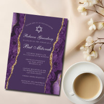 Moda Agate Purple Gold Bat Mitzvah Fiesta