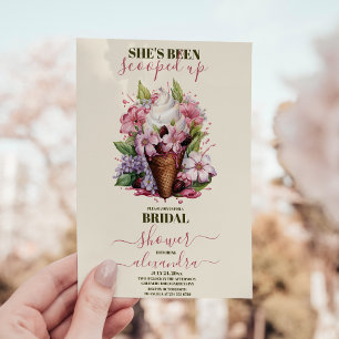 Invitación Moda Agua Moderna Hielo Crema Ducha De Novias