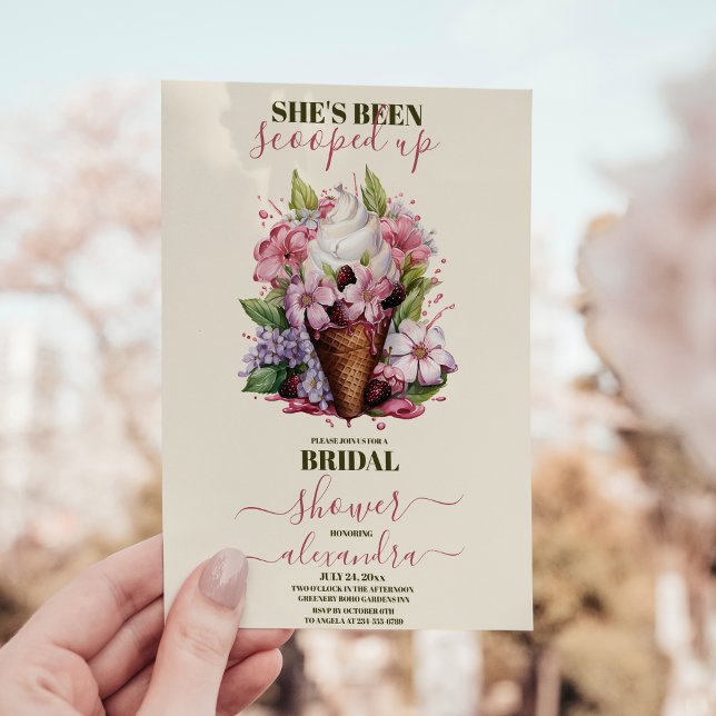 Invitación Moda Agua Moderna Hielo Crema Ducha De Novias (Subido por el creador)
