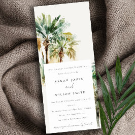 Invitación Moda Agua tropical Palm Trebes Parejas Ducha