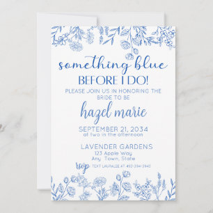 Invitación Moda Algo Azul Antes De Hacer Ducha Bridal