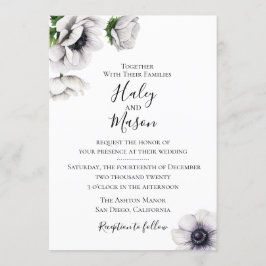 Invitación Moda Anemone Wedding Invitation