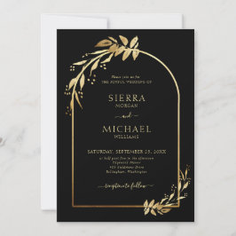 Invitación Moda Arco Boda de EURO Negro Eucalipto