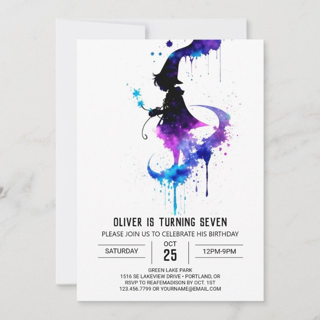 Invitación Moda Asistente para caprichos Cumpleaños (Anverso)