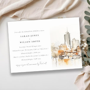 Invitación Moda Atlanta Georgia Paisaje Ensayo Cena