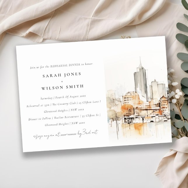 Invitación Moda Atlanta Georgia Paisaje Ensayo Cena (Subido por el creador)