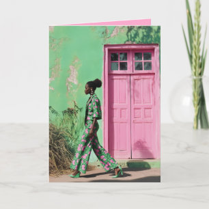Invitación Moda audaz en un paisaje urbano vibrante