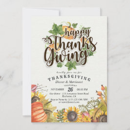 Invitación Moda Autumn Maple deja Fiesta de la cena de Acción