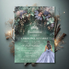 Invitación Moda azul de perwinkle forestal encantada Quincean