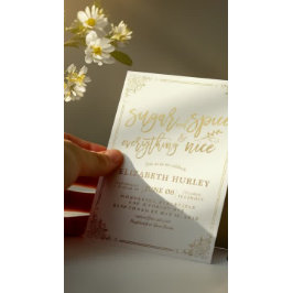 Invitación Moda Baby Shower Azúcar & Spice & Everything Nice