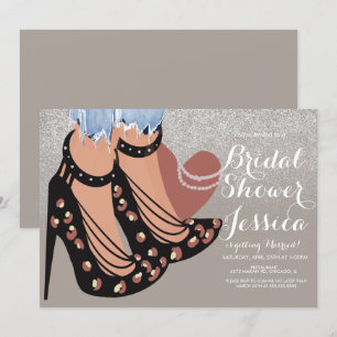 Invitación Moda Belleza Tacones Vaqueros Despedida de Soltera