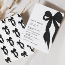 Moda Black Bow está atando la ducha nupcial