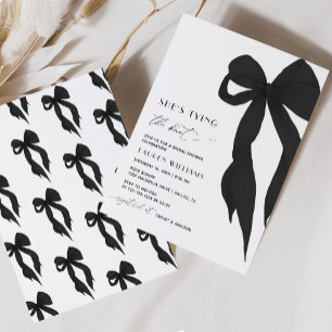 Invitación Moda Black Bow está atando la ducha nupcial