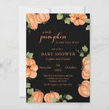 Moda Black Fall Pumpkin Baby Shower