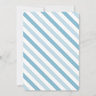 Invitación Moda Blue White Stripes Baby Shower